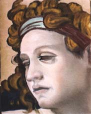Reproduction of Sistine Chapel detail, Oil, 8x10