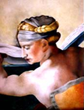 Reproduction of Michelangelo's Libyan Sibyl,Oil, 22x28